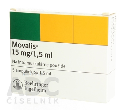 Movalis 15 mg/1,5 ml sol inj (amp.) 5x1,5 ml