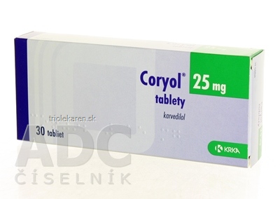 Coryol 25 tbl 25 mg (blis.OPA/Al/PVC/Al) 1x30 ks