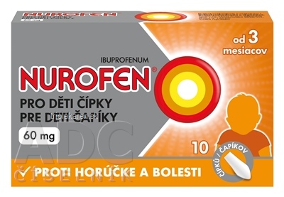 NUROFEN pre deti čapíky 60 mg sup 1x10 ks