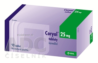 Coryol 25 tbl 25 mg (blis.OPA/Al/PVC/Al) 1x90 ks