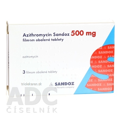 Azithromycin Sandoz 500 mg filmom obalené tablety tbl flm (blis.) 1x3 ks