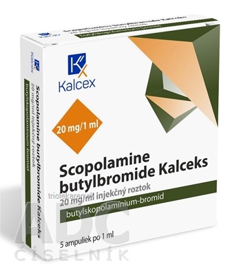 Scopolamine butylbromide Kalceks 20 mg/ml sol inj (amp.skl.) 5x1 ml