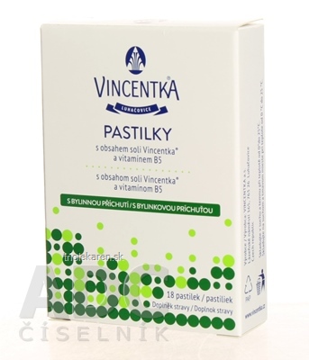 VINCENTKA PASTILKY BYLINNÉ 1x18 ks