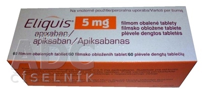 Eliquis 5 mg tbl flm (blis.PVC/PVDC/Al) 1x60 ks