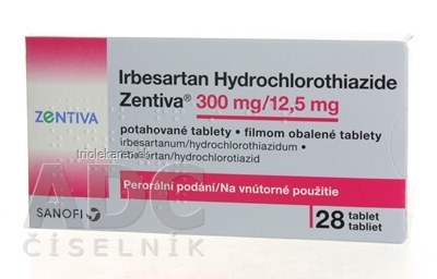 Irbesartan Hydrochlorothiazide Zentiva 300/12,5 mg tbl flm 1x28 ks