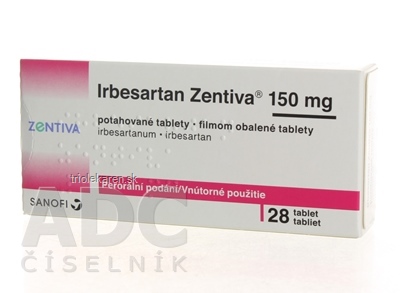 Irbesartan Zentiva 150 mg tbl flm (blis.PVC/PVDC/Al) 1x28 ks