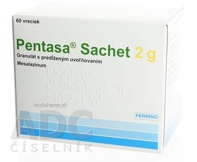 Pentasa Sachet 2 g gra plg (vre.Al) 1x60 vrecúšok