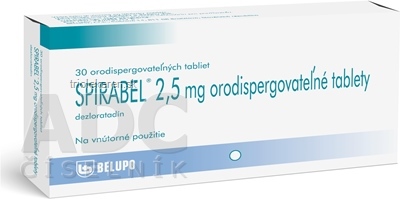 SPIRABEL 2,5 mg orodispergovateľné tablety tbl oro (blis.Al/Al) 1x30 ks