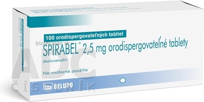 SPIRABEL 2,5 mg orodispergovateľné tablety tbl oro (blis.Al/Al) 1x100 ks