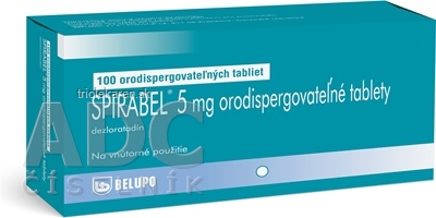 SPIRABEL 5 mg orodispergovateľné tablety tbl oro (blis.Al/Al) 1x100 ks