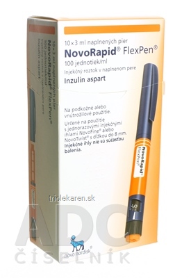 NovoRapid FlexPen sol inj 300 U (skl.náplň v predpl.pere) 10x3 ml