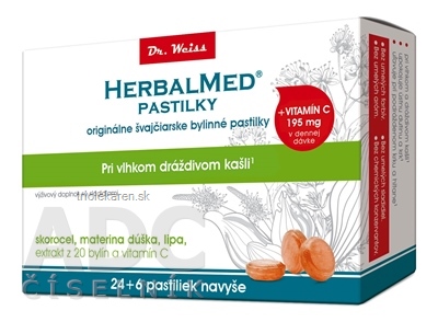 Dr.Weiss HERBALMED PASTILKY pri kašli pastilky 30 ks