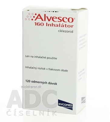 Alvesco 160 Inhalátor sol inh 160 µg (obal Al tlak.) 1x120 dávok