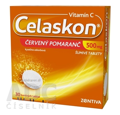 Celaskon 500 mg červený pomaranč šumivé tablety 30 ks