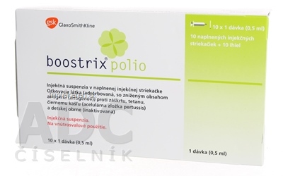 Boostrix Polio sus iru (striek.skl.napl.s ihlou) 10x0,5 ml