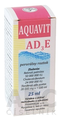 PharmaGal AQUAVIT AD3E perorálny roztok 1x25 ml