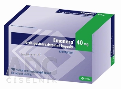 Emanera 40 mg tvrdé gastrorezistentné kapsuly cps end (blis.) 1x90 ks