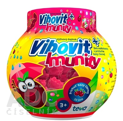 VIBOVIT+ IMUNITY želé s príchuťou bazy čiernej 1x50 ks