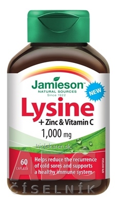 JAMIESON LYZÍN 1 000 mg SO ZINKOM A VITAMÍNOM C tbl 1x60 ks