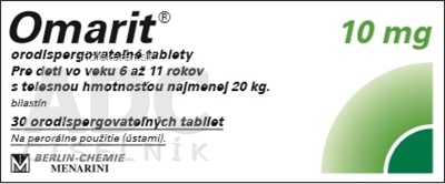 Omarit 10 mg orodispergovateľné tablety tbl oro (blis.OPA/Al/PVC/Al) 1x30 ks