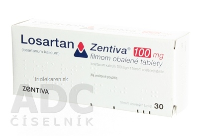 Losartan Zentiva 100 mg filmom obalené tablety tbl flm 100 mg (blis.) 1x30 ks