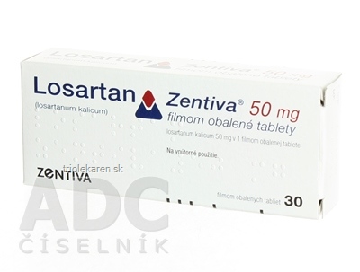 Losartan Zentiva 50 mg filmom obalené tablety tbl flm 50 mg (blis.) 1x30 ks