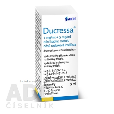 Ducressa 1 mg/ml + 5 mg/ml int opo (fľ.LDPE) 1x5 ml