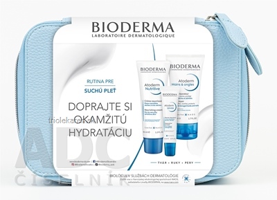 BIODERMA Atoder Set Atoderm Nutritive 40 ml + Balzam na pery 15 ml + Krém na ruky 50 ml