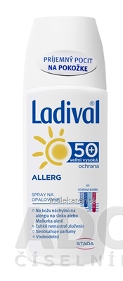 Ladival ALLERG SPF 50+ sprej na opaľovanie 1x150 ml