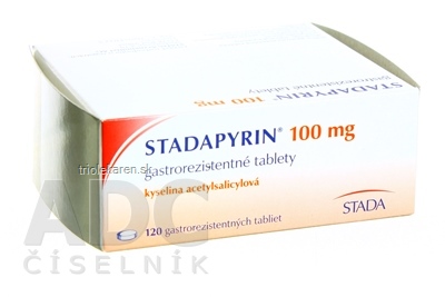 STADAPYRIN 100 mg tbl ent (blis.PVC/Al) 1x120 ks