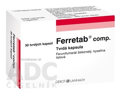 Ferretab comp. cps dur (blis.Al/PVC) 1x30 ks