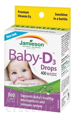 JAMIESON BABY-D3 VITAMÍN D3 400 IU KVAPKY 1x11,7 ml