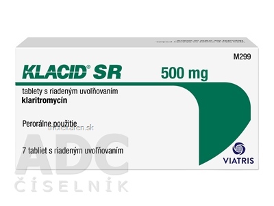 KLACID SR tbl mod 500 mg (blis.PVC/PVDC) 1x7 ks