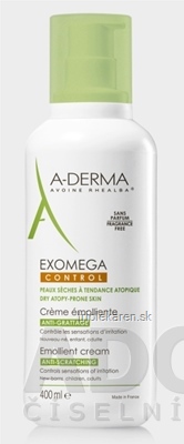 A-DERMA EXOMEGA CONTROL Emolienčný KRÉM suchá koža 1x400 ml