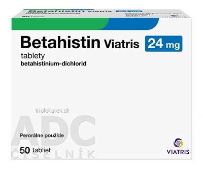 Betahistin Viatris 24 mg tbl (blis.PVC/PVDC/Al) 1x50 ks