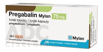 Pregabalin Mylan 75 mg tvrdé kapsuly cps dur 75 mg (blis.PVC/PVDC/Al) 1x56 ks