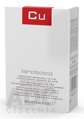 Cu TREATMENT TO THE PHYSIOLOGICAL GROWTH OF HAIR (pri vypadávaní vlasov) 1x40 ml