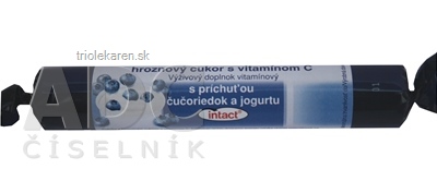 INTACT HROZNOVÝ CUKOR s vitamínom C s príchuťou čučoriedok a jogurtu pastilky 40 g