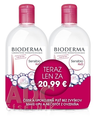 BIODERMA Sensibio H2O FESTIVAL micelárna pleťová voda na citlivú pleť 2 x 500 ml 1 set