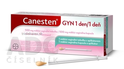 Canesten GYN 1 deň mäkká vaginálna kapsula 500 mg aplikátor 1 set