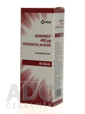 ASMANEX 400 µg plv inh 1x60 dávok