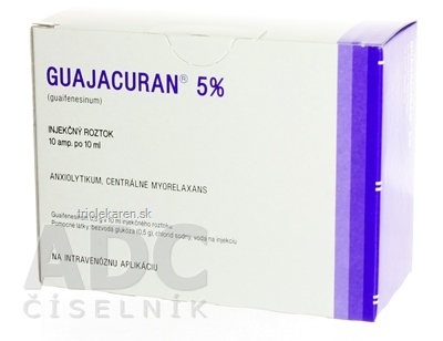 Guajacuran 5 % sol inj (amp.skl.) 10x10 ml