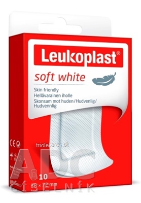 LEUKOPLAST SOFT WHITE náplasť na rany, 38x72 mm, 1x10 ks