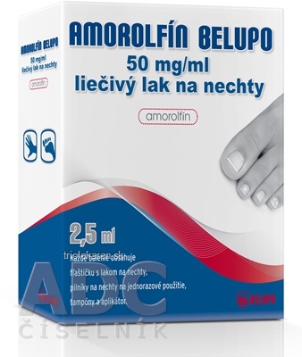 AMOROLFÍN BELUPO 50 mg/ml liečivý lak na nechty lum 2,5 ml