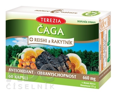 TEREZIA ČAGA + REISHI a RAKYTNÍK cps 1x60 ks