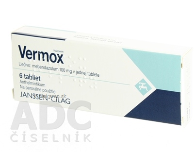 VERMOX tbl 100 mg (blis.PVC/Al) 1x6 ks