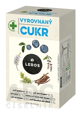 LEROS VYROVNANÝ CUKOR nálevové vrecká (inov.2021) 20x1 g (20 g)