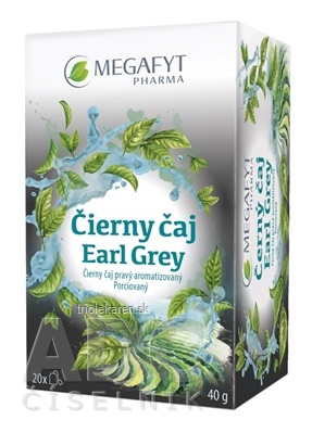 MEGAFYT Čierny čaj Earl Grey porciovaný čaj 20x2 g (40 g)