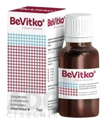 BeVitko suspenzia s obsahom komplexu vitamínov B 1x7 ml