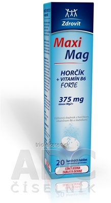 Zdrovit MaxiMag HORČÍK FORTE (375 mg) + VITAMÍN B6 tbl eff (šumivé tablety) 1x20 ks